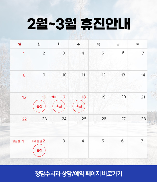 2월 ~ 3월 진료일정